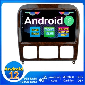 9" Android 12 Autoradio DVD Player GPS Navigation Stereo für Mercedes S-Klasse‎ W220 (Ab 1998)-1