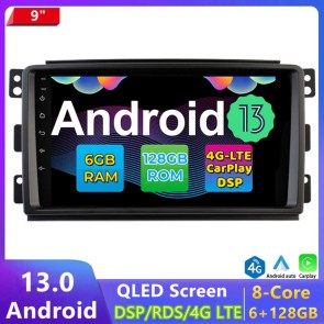 9" Android 13.0 Autoradio DVD Player GPS Navigation Stereo für Smart ForTwo (2005-2010)-1