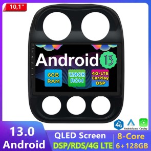 10" Android 13.0 Autoradio DVD Player GPS Navigation Stereo für Jeep Compass MK (Ab 2010)-1