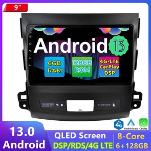 9" Android 13.0 Autoradio DVD Player GPS Navigation Stereo für Peugeot 4007 (Ab 2007)-1