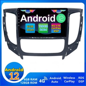 9" Android 12 Autoradio DVD Player GPS Navigation Stereo für Mitsubishi L200 5 (Ab 2015)-1