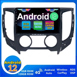 Mitsubishi L200 Android 12 Autoradio GPS Navigationsysteme mit Octa-Core 6GB+128GB Touchscreen Bluetooth Freisprecheinrichtung DAB USB WiFi 4G-LTE Wireless CarPlay - 9