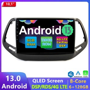 10" Android 13.0 Autoradio DVD Player GPS Navigation Stereo für Jeep Compass MP (Ab 2017)-1