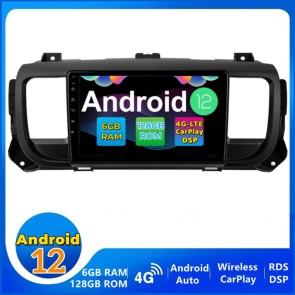 9" Android 12.0 Autoradio DVD Player GPS Navigation Stereo für Citroën Jumpy 3 (Ab 2016)-1