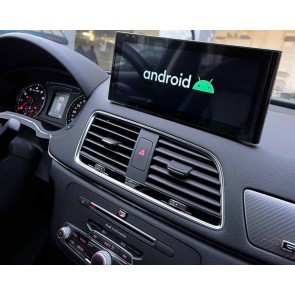 Audi Q3 Android 13.0 Autoradio GPS Navigationsysteme mit 4GB+64GB Bluetooth Freisprecheinrichtung DAB DSP WiFi 4G CarPlay Android Auto - 10,25