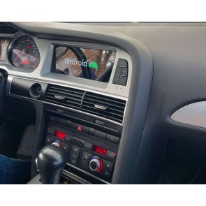 Audi A6 Android 12 Autoradio GPS Navigationsysteme mit Octa-Core 8GB+128GB Touchscreen Bluetooth Freisprecheinrichtung DAB DSP SWC USB WiFi 4G LTE CarPlay Android Auto - 8,8