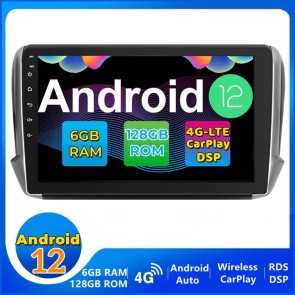 10" Android 12 Autoradio DVD Player GPS Navigation Stereo für Peugeot 208 (2012-2018)-1