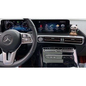 Mercedes EQC N293 Autoradio Android Box Original-Auto-Dual-Screen-10,25-Zoll-Upgrade auf Android 12.0-System mit Octa-Core 8GB+256GB 4G-LTE Wireless CarPlay - NTG 6.0 Android Box für Mercedes EQC N293 (2019-2023)