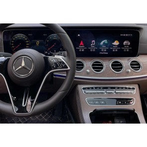 Mercedes E-Klasse W213 Autoradio Android Box Original-Auto-Dual-Screen-12,3-Zoll-Upgrade auf Android 12.0-System mit Octa-Core 8GB+256GB 4G-LTE Wireless CarPlay - NTG 6.0 Android Box für Mercedes E-Klasse W213 (2020-2023)