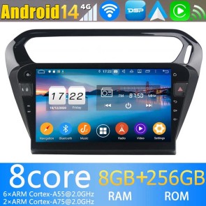 10" Android 14 Autoradio GPS Navi DVD Player Kopfeinheit für Peugeot 301 (Ab 2012)-1
