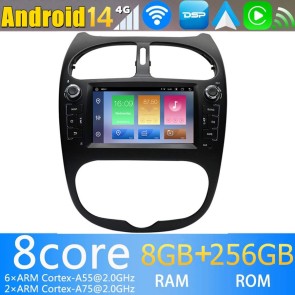 6,2" Android 14 Autoradio GPS Navi DVD Player Kopfeinheit für Peugeot 206 (2000-2016)-1