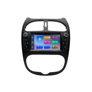 Peugeot 206 Android 14.0 Auto Stereo Multimedia Player GPS Navigationssystem mit 8G+256G Bluetooth DAB USB DSP WLAN 4G CarPlay 360° Kamera - Android 14 Autoradio GPS Navi DVD Player Kopfeinheit für Peugeot 206 (2000-2016)