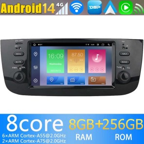 6,2" Android 14 Autoradio GPS Navi DVD Player Kopfeinheit für Fiat Grande Punto (2012-2018)-1