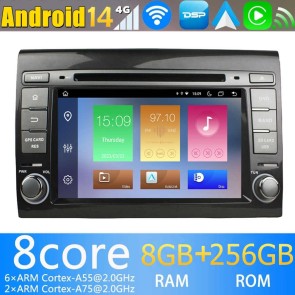 7" Android 14 Autoradio GPS Navi DVD Player Kopfeinheit für Fiat Bravo (2007-2014)-1