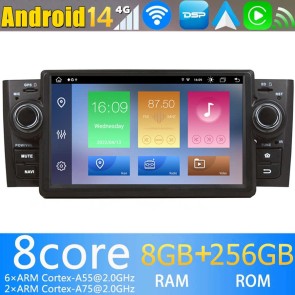 7" Android 14 Autoradio GPS Navi DVD Player Kopfeinheit für Fiat Grande Punto (2005-2012)-1