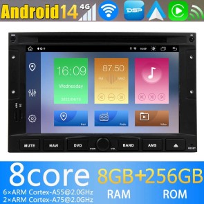 7" Android 14 Autoradio GPS Navi DVD Player Kopfeinheit für Peugeot 3008 (Ab 2009)-1
