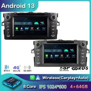 7" Android 13 Autoradio DVD Player GPS Navigation Stereo für Toyota Auris (2006-2012)-1