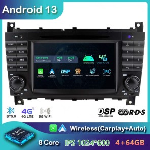 7" Android 13 Autoradio DVD Player GPS Navigation Stereo für Mercedes CLC CL203 (2008-2011)-1