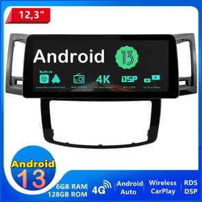 12,3" Android 13.0 Autoradio Multimedia Player GPS Navigationssystem Car Stereo für Toyota Hilux (2005-2015)-1