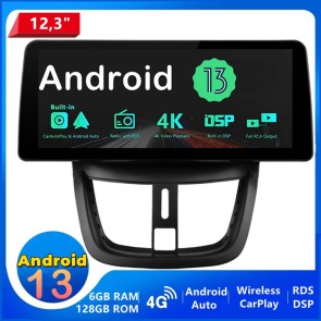 12,3" Android 13.0 Autoradio Multimedia Player GPS Navigationssystem Car Stereo für Peugeot 207 (Ab 2006)-1