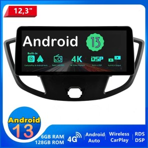 12,3" Android 13.0 Autoradio Multimedia Player GPS Navigationssystem Car Stereo für Ford Transit Custom (Ab 2012)-1