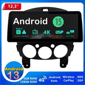 12,3" Android 13.0 Autoradio Multimedia Player GPS Navigationssystem Car Stereo für Mazda 2 (2007-2014)-1