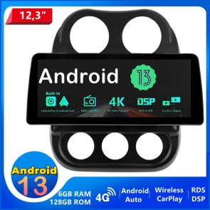 12,3" Android 13.0 Autoradio Multimedia Player GPS Navigationssystem Car Stereo für Jeep Compass (2010-2016)-1