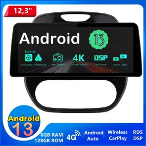 12,3" Android 13 Autoradio Multimedia Player GPS Navigationssystem Car Stereo für Renault Captur (Ab 2016)-1
