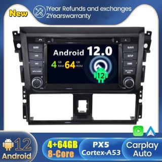 Android 14 Autoradio DVD Player GPS Navigation Speziell für Toyota Yaris (2014-2018)-1
