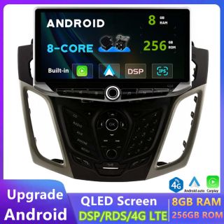 Ford Focus MK3 (2010–2018) Android Radio Nachrüsten mit CarPlay DAB+ QLED Display-1