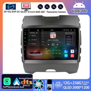 Für Ford S-Max MK2 WA6 (2015–2023): 9 Zoll 2K QLED Android Radio mit DAB+ & CarPlay