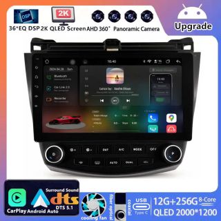 Für Honda Accord 7 CL7 (2003–2008): 10,1 Zoll 2K QLED Android Radio mit DAB+ & CarPlay