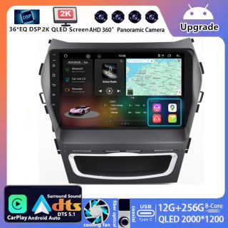 Hyundai Santa Fe 3 DM (2012–2018) Android Autoradio Upgrade mit DAB+ CarPlay Android Auto-1
