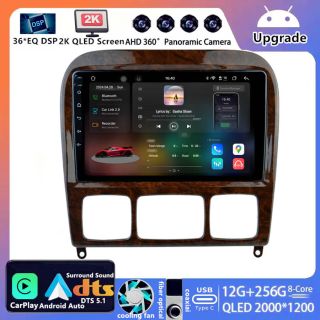 Für Mercedes CL C215 (2000–2006): 9 Zoll 2K QLED Android Radio mit DAB+ & CarPlay