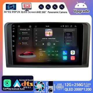 Für Mercedes ML W164 (2005–2012): 9 Zoll 2K QLED Android Radio mit DAB+ & CarPlay