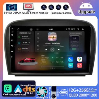 Für Mercedes SL R230 (2001–2011): 9 Zoll 2K QLED Android Radio mit DAB+ & CarPlay