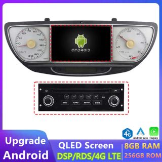 Peugeot 807 (2002–2014) Android Radio Upgrade mit DAB+, CarPlay, Android Auto, Bluetooth-Freisprecheinrichtung, Rückfahrkamera, Handy-Verbindung und 7" IPS Display