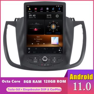 Ford C-Max II (2011-2019) Tesla-Stil Android Radio Upgrade mit DAB+ CarPlay Rückfahrkamera-1