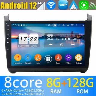 VW Polo 6R 6C (2010-2017) Android Radio Nachrüsten CarPlay DAB+ Rückfahrkamera-1