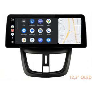 Android Radio zum Nachrüsten für Peugeot 207 207CC 207SW (2006–2016) mit 12,3" QLED Display, DAB+, CarPlay-1