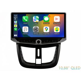 Android Radio zum Nachrüsten für Peugeot 207 207CC 207SW (2006–2016) mit 12,3" QLED Display, DAB+, CarPlay-1