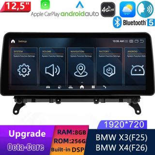 BMW X4 F26 (2014-2018) Android Radio mit Navi Professional Nachrüsten DAB+ CarPlay-1