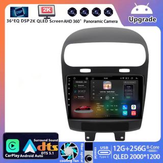 Für Dodge Journey (2012–2020): 9 Zoll 2K QLED Android Radio mit DAB+ & CarPlay