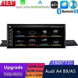 Audi A4/S4/RS4 B9 (2016-2019) Android Radio Upgrade DAB+ CarPlay Android Auto 12,5" Display-1