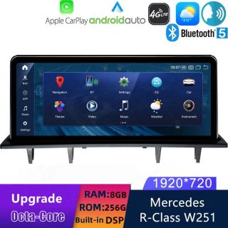 Mercedes R-Klasse W251 (2005-2017) Android 14.0 Autoradio mit Navi Upgrade 8,8 Zoll HD Display-1