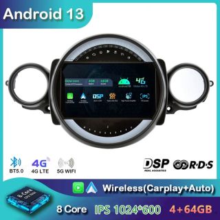 9" Android 14 Autoradio DVD Player GPS Navigation Stereo für MINI Cooper Clubman R55 (2007-2014)-1