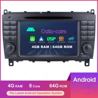 Android Radio zum Nachrüsten für Mercedes CLK W209 (2005-2012) mit 7 Zoll Display