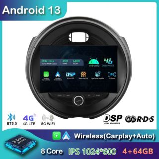 9" Android 14 Autoradio DVD Player GPS Navigation Stereo für MINI Hatch F55/F56 (Ab 2014)-1