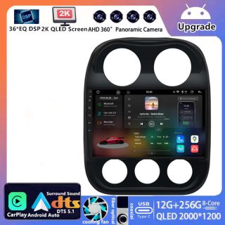 Jeep Compass (2011–2016) Android Autoradio Upgrade mit DAB+ CarPlay Android Auto-1