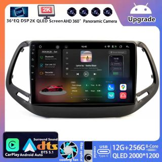 Jeep Compass MP (2017–2020) Android Autoradio Upgrade mit DAB+ CarPlay Android Auto-1